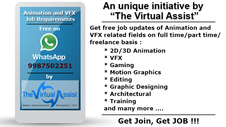 Join Animation and VFX Jobs Requirements WhatsApp Group