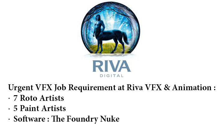 Job Opening of Roto and Paint Artists at Riva Digital Animation