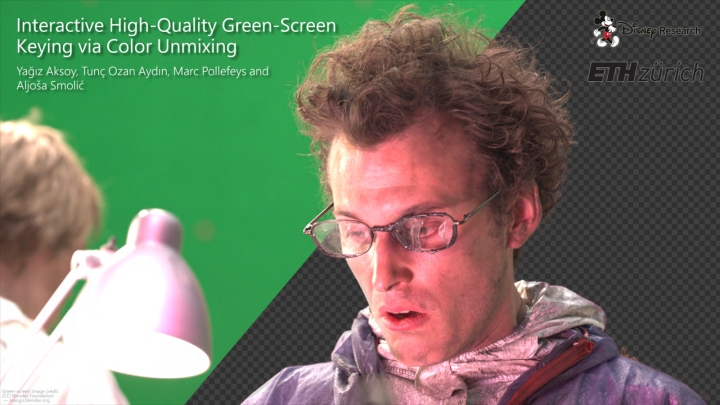 Exclusive Green Screen Keying technique from Disney via Color Unmixing