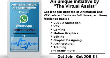 2D 3D Animation and VFX Job Requirements on WhatsApp