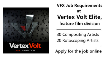 vertex volt elite vfx job requirement