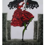 rose lady acrylic on canvas
