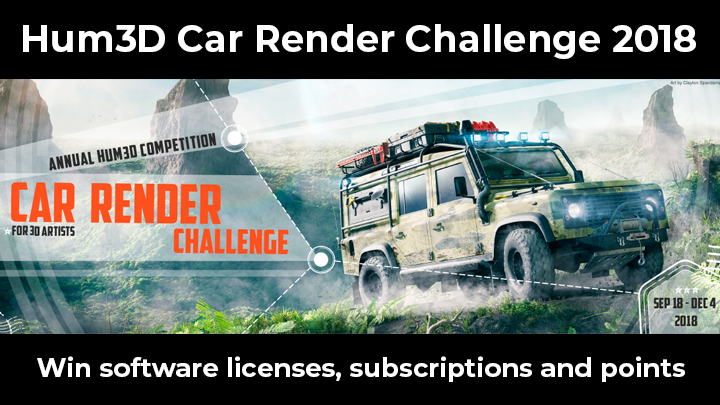 Hum3D Car Render Challenge 2018