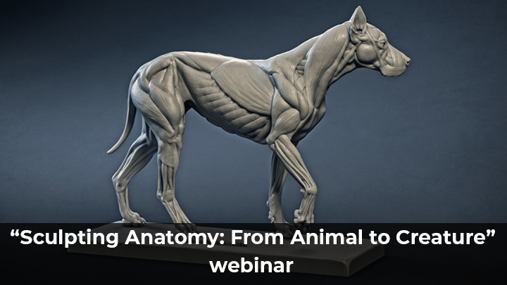 Sculpting Anatomy From Animal to Creature webinar