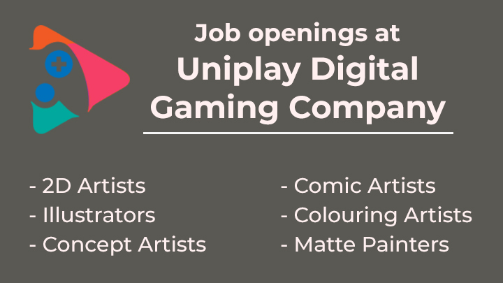 Latest job opening of 2D and 3D artists