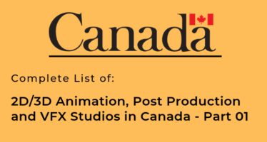 Complete list of Animation, Post Production and VFX Studios in Canada
