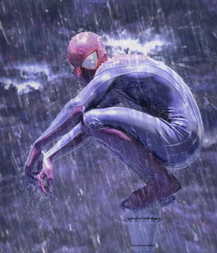 spiderman 3d cloth rain