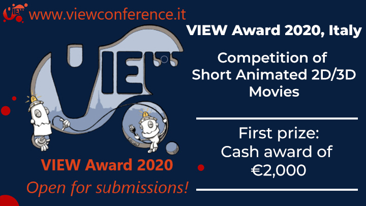 Short Animated movies competition: VIEW Award 2020, Torino, Italy