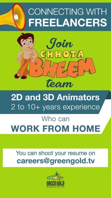 chhota bheem freelance work 2d 3d animation