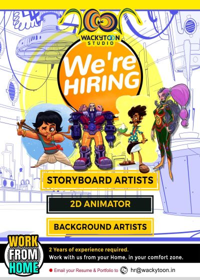 List of work from home Animation jobs: Roto, Paint, Storyboard
