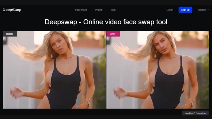 Deepswap face swap online