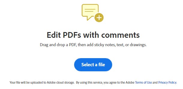 Online PDF Editor by Adobe