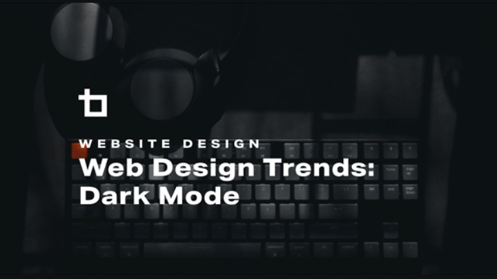 Dark mode website design trends