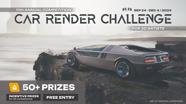 3D competition car render challenge