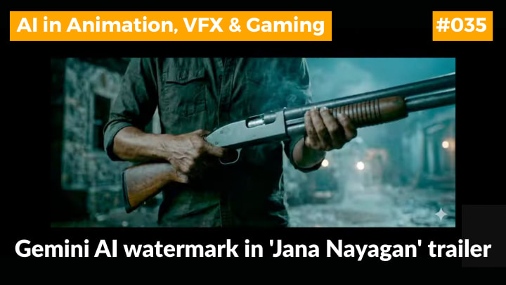 Gemini AI watermark in Jana Nayagan trailer