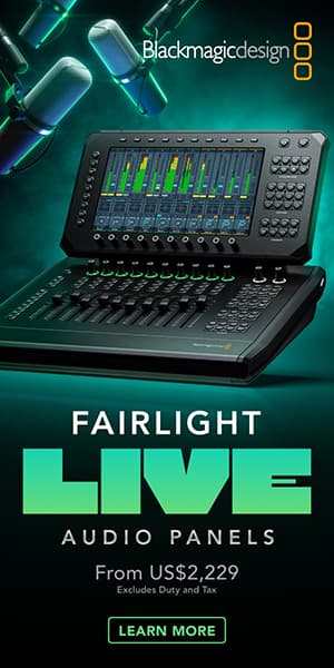 Fairlight Live Audio Panels - 300x600